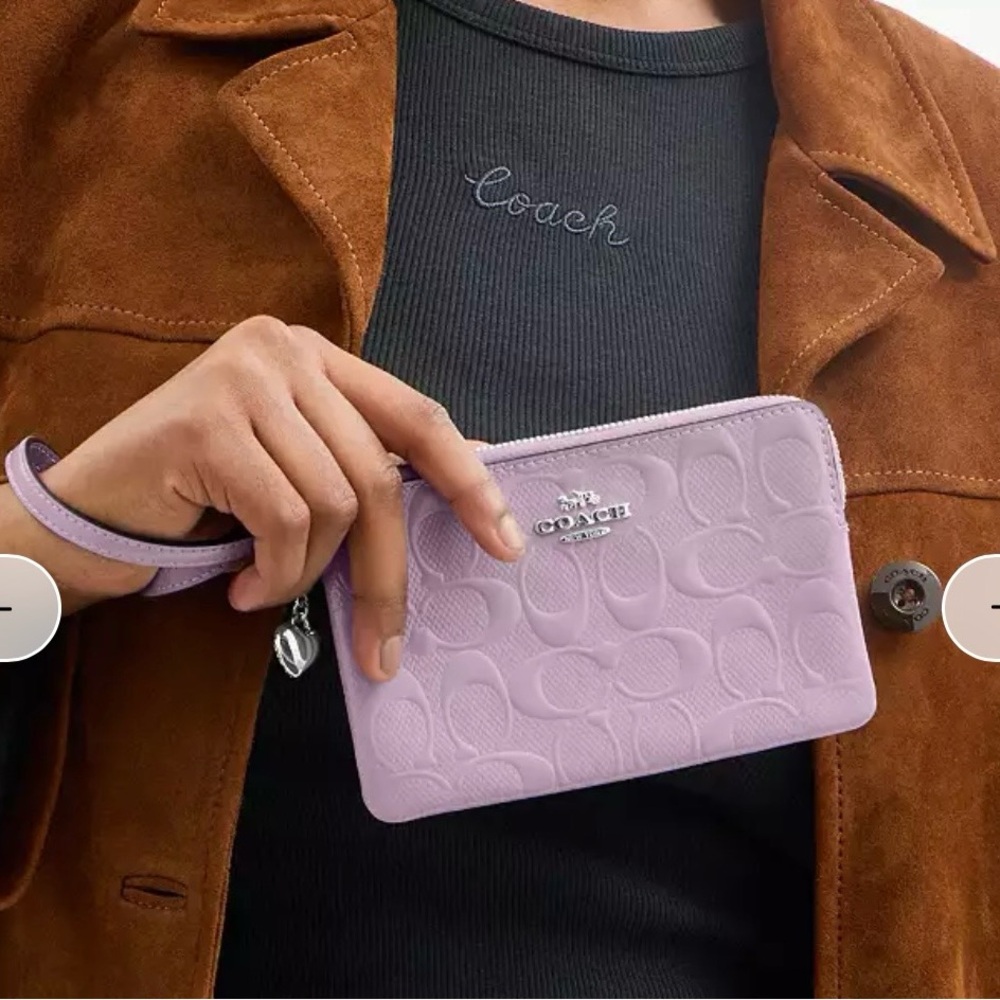 Coach Corner Zip Wristlet Wallet - Picture 10 of 10